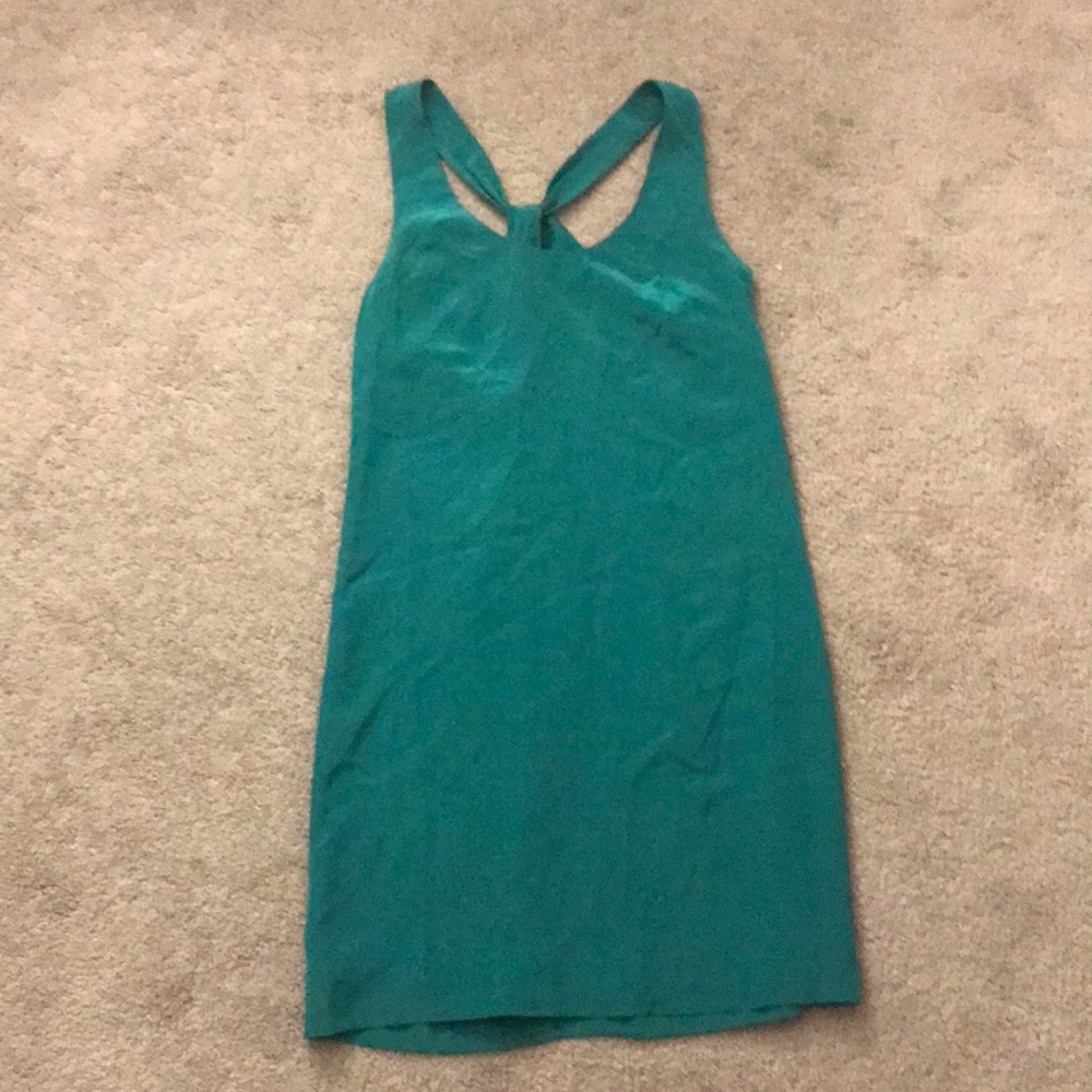Green Satin Minidress